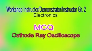 MCQ about CRO  Electronic Measuring Instruments demonstrator electronics electronicstheory [upl. by Loma]