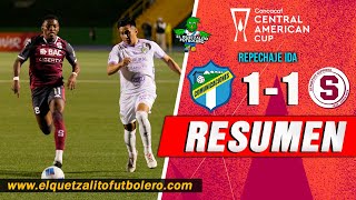 Comunicaciones 1 vs Saprissa 1  Repechaje IDA Copa Centroamericana RESUMEN COMPLETO [upl. by Dulcia]