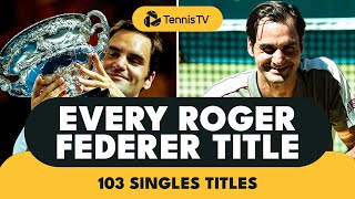 EVERY Roger Federer Career Singles Title 🏆 [upl. by Hnamik482]