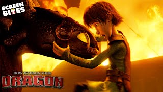 Hiccup Saves Toothless  How To Train Your Dragon 2010  Screen Bites [upl. by Yhprum397]