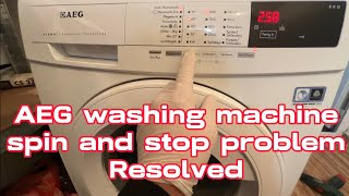 AEG washing machine spin problem resolve  Lavamat not spin the drum [upl. by Lossa]