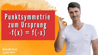 Punktsymmetrie zum Ursprung  Grundlagen und Beispiele  MatheMitNick [upl. by Ardith]