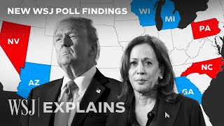 Trump Harris Tied in Swing States Despite Trump Leading on Top Issues  WSJ [upl. by Alor]