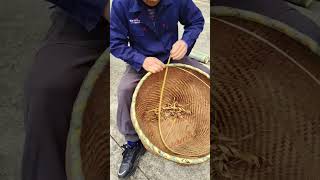 The process of weaving a bamboo basket [upl. by Elleniad]