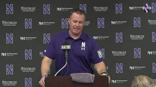 Football  Pat Fitzgerald Michigan Postgame Press Conference 92918 [upl. by Deborah]