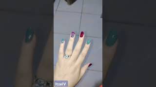 Marbel cute bitone nails nailart natural shorts [upl. by Pool]