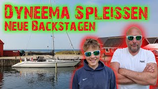 Dyneema spleissen mit Brummelspleiß 🐝 Neue Backstagen für die Helmsman Cayenne International 42 ⛵🤩 [upl. by Eibbil]