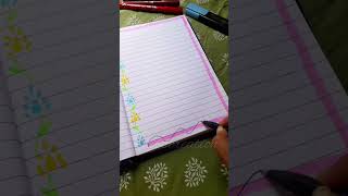 Diary Page Design📘🖋  project amp journal idea💖  youtubeshorts ytshorts art shorts [upl. by Hamil13]