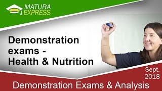 Demonstration exams  Health amp Nutrition  Zentralmatura Englisch September 2018 24 [upl. by Elocim]