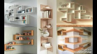 Wall decor ideas  book shelves  library almirahwall decor furniture [upl. by Ynnelg]