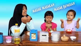 DRAMA Mainan MASAK MASAKKAN Masak Beneran Feat Mainan Anak KOMPOR MINI  GIVEAWAY [upl. by Aicele]