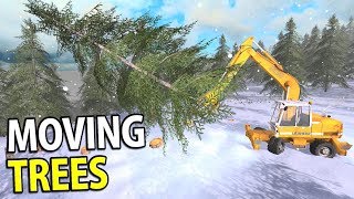 MOVING TREES  Farming Simulator 17  Oakfield Farm  Episode 54 [upl. by Anib]