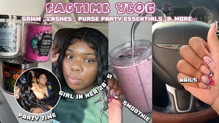 FaceTime Vlog 🎀 GRWM Nails Lashes Smoothies Party Purse Essentials amp Living My Best 20’s Life [upl. by Renrut660]