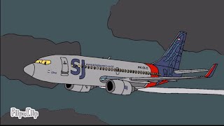 Sriwijaya Air Flight 182 Crash Animation Flipaclip [upl. by Akienaj6]