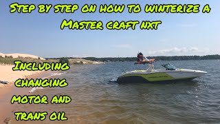 Mastercraft NXT 20 Vdrive  In board winterization process step by step [upl. by Damon]