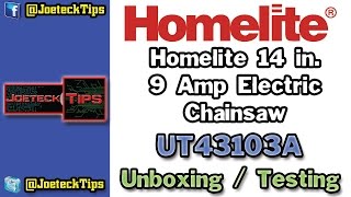 Homelite 14 in 9 Amp Electric Chainsaw UT43103A  Review and use [upl. by Yonita]