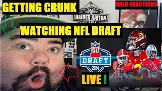 NFL DRAFT 2024 LIVE MIKEY RAYDER GETTIN CRUNK WATCH  REACT  COOKING  HANGOUT RAIDERS PARTY [upl. by Ssyla222]