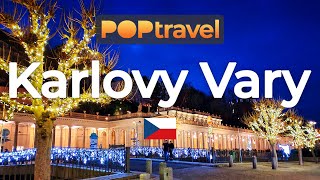 KARLOVY VARY Czech Republic 🇨🇿  Winter Night  4K 60fps [upl. by Ahsinwad996]