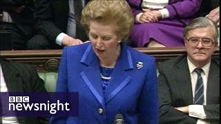 The day Margaret Thatcher resigned  Newsnight archives 1990 [upl. by Yelsek]