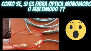 Como saber si es fibra multimodo o monomodo aqui la solución [upl. by Sammer581]