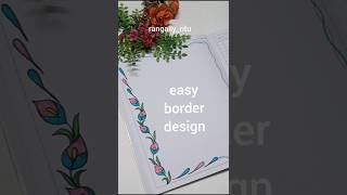 easy border design🌷art borderart borderdiy drawing easyborder satisfying shorts [upl. by Yrrehc]