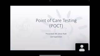 Point of Care Testing POCT lecture record [upl. by Maurice]