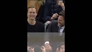 Henrik Lundqvist gets kissed by Ryan Reynolds amp Alexander Skarsgard 😂 via NYRangersTW [upl. by Hainahpez]