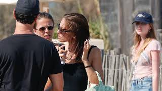 Thylane Blondeau departing from a Saint Tropez beach [upl. by Elorac]