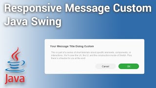 Responsive Message Custom using Java Swing  GlassPane Popup [upl. by Otreblig]