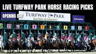 Live Turfway Park Horse Racing Picks  Opening Day [upl. by Rona]