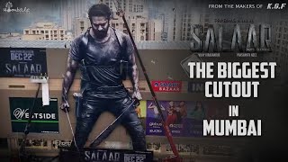 Rebel Star Prabhas Biggest Cutout at R Mall Mumbai  Salaar  Prabhas  Hombale Films [upl. by Natam]