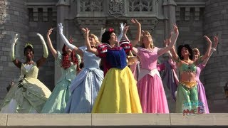 All 11 Disney Princess gathering for the first time for Meridas coronation at Walt Disney World [upl. by Arlinda]