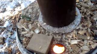 wood chip burner prototype B 10kW power system 2MPG [upl. by Lyall]