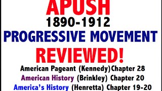 American Pageant Chapter 28 APUSH Review APUSH Period 7 Progressive Era [upl. by Leunammi]