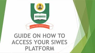 How To Access Your SIWES Platform [upl. by Topping749]