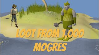 Loot from 1000 Mogre OSRS [upl. by Naillig596]