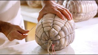 Culatello di Zibello Rosa dellAngelo  lavorazione e stagionatura nelle cantine naturali di Busseto [upl. by Llenrahc160]