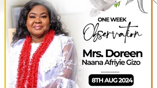 One Week Observation Mrs Doreen Nana Afriyie Gizo [upl. by Abebi]