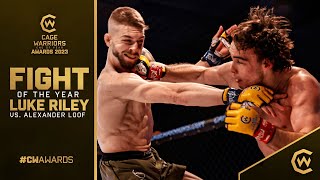 Greatest Fight in CW History  Luke Riley vs Alexander Lööf  Cage Warriors Fight of the Year 2023 [upl. by Yeznil]