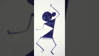 Warli art for Beginners shorts feedartdrawingvideoeasy artcreative shorts [upl. by Analahs]