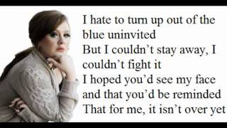 Adele  Someone like you lyrics [upl. by Babita]