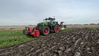 Fendt 942  Plowing  Van Peperstraten  Ploegen  Kverneland [upl. by Sseb]