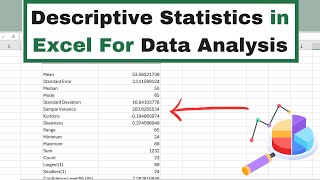 Data Analytics Descriptive Statistics in Excel Using the Data Analysis ToolPak [upl. by Howland836]