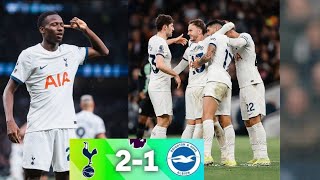 Tottenham vs Brighton 21 EPL highlights 2024  Sarr goal  Johnson goal vs Brighton [upl. by Esilrac]