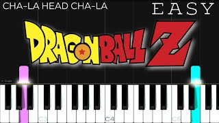 CHALA HEAD CHALA  Dragon Ball Z Opening Theme  EASY Piano Tutorial [upl. by Nyrol863]