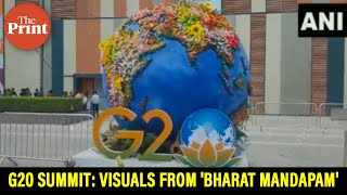 G20 Summit Visuals from the Bharat Mandapam at Pragati Maidan in Delhi [upl. by Walrath]