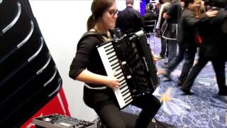 Alicia Baker Roland Accordion Demo The NAMM Show 2013 [upl. by Scheers171]