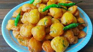 Mini Potato Pakoda  Potato Fritters Recipe  Potato Recipes [upl. by Aidnis]