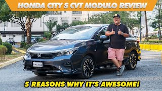 5 Reasons why the Honda City S CVT is awesome  Honda Sensing  Modulo Pack  TESTDRIVE PH [upl. by Ennahs717]