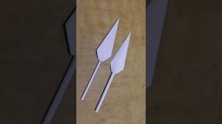 How to make a kunai knifeorigami kunai paper knife [upl. by Inotna]